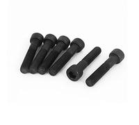 Aexit M10 x 50mm 12.9 alliage d'acier hexagonale à tête à six pans creux boulon à vis noir 6pcs IT473864R170638P