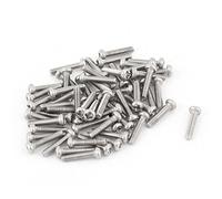 Aexit M2 x 9 mm acier inoxydable 304 vis tête ronde cruciforme Phillips vis 60pcs 777S511