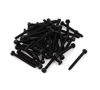 Aexit M3 x 30 mm Nylon Phillips Cross Pan Head machine à vis Noir 50 pcs 329G581