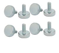Aexit M5x12mm tête moletée à bout plat entièrement taraudée vis de fixation 8pcs (dc20665693b7849931bb7702f3809653)