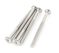 Aexit M6 x 85 mm Filetage mâle Phillips à tête plate fraisée Boulons Vis 5 pcs 428P844