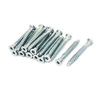 Aexit M7 x 60mm Connexion Meubles hexagonale vis Confirmat ton argent 20Pcs 478R328