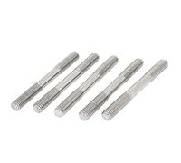 Aexit M8 x 80mm Acier inoxydable A2 métrique fin Double Goujon vis boulon 5 pcs 364P974