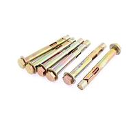 Aexit M8x 80mm fil à tête hexagonale vis Boulons d'expansion chevilles Attaches Lot de 6 481M495