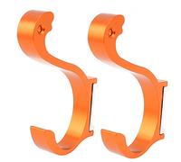Aexit Porte-serviette de salle de bains en aluminium à montage mural, 2 pièces avec crochet pour crochet orange' 3.7 ' FQ699156O103631M