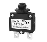 Aexit Protecteur noir 20A AC125 / 250V de surcharge de disjoncteur de compresseur d'air YJ598221H315620F