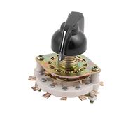 Aexit Sélecteur de commutateur rotatif KCZ à 1 pôle, 7 positions, 8 voies et bande de borne avec capuchon FQ771633O295327M