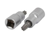 Aexit TX50 tête Torx 1/2 pouce acier chrome-vanadium carré adaptateur douille 2pcs 688C820