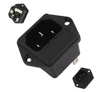 Aexit UL Equipement électrique AC 250V 10A IEC320 C14 Male Cordon alimentation prise entrée Interrupteurs à bascule avec porte-fusible