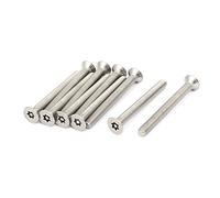 Aexit Vis inviolable résistante à la machine à tête plate Torx M6x60mm 15/64-inchx2-2/5-inch 10 NY190328W833960U
