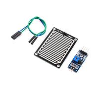 Aexit YL-83 DC 3.5-5V Détecteur de pluie Détecteur d'humidité Sensibilité météorologique Module de circuit imprimé Noir Ble-u avec fil Jamper KV156572T785609R