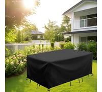 AEXOIO 180x75x65cm Housse Extérieure Mobilier De Jardin,Protection Table Jardin Exterieur,Rectangulaire 600d Oxford Tissu Anti-UV Anti-Poussière pour Housse Table, Bâche De Meubles
