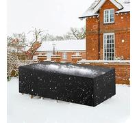 AEXOIO 325x208x58cm/Longueur x Largeur x Hauteur Housse de Table Jardin Rectangulaire | Housse Protection Mobilier Jardin | Coupe-Vent, Indéchirable 420D Oxford avec Boucles Et Cordon De Serrage