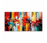 AEXOIO Affiche imprimée de peinture à l'huile abstraite, couleurs modernes, style moderne, pour salon ou chambre (50 x 102 cm / 20 x 40 pouces/sans cadre)