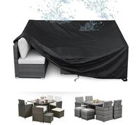AEXOIO Bache Salon de Jardin Extérieur Imperméable 260x105x70cm/LxWxH Housse Table de Jardin,Anti-UV,420D Oxford Tissu pour Housse Table, Bâche de Meubles