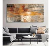 AEXOIO Grande toile abstraite sans cadre, style rétro, idéale pour décorer un salon, une chambre ou un couloir. 50x115cm/20x45in