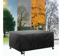 AEXOIO Protection Salon De Jardin Exterieur,Housse De Meubles De Jardin 200x130x75cm/Lxl xH House Table Exterieur,Oxford Housse De Table De Jardin Rectangulaire avec Corde Et Boucle Verrouillage