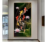 AEXOIO Tableau sur toile représentant une carpe koï rouge, impression pour chambre à coucher, décoration intérieure, affiche pour la décoration murale (50 x 102 cm / 20 x 40 pouces/sans cadre)