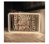 Aextroi enseigne au néon Lampe enseigne LED néon « Épilation des sourcils et cils » pour salon/chambre, 33 cm x 21,5