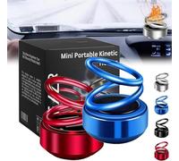 AEXZR Mini chauffage cinétique portable, mini chauffage cinétique portable Aexzr, mini chauffage cinétique, chauffage solaire à double anneau rotatif automatique pour voiture et maison (rouge + bleu)