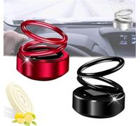 AEXZR Mini chauffage cinétique portable, mini chauffage cinétique portable, mini chauffage cinétique, chauffage solaire à double anneau rotatif automatique, chauffage électrique (noir + rouge)