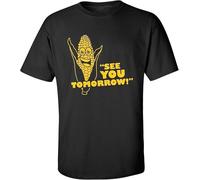 AEZWLTCCD Men's See You Tomorrow Corn, Funny, Humor T-Shirt Black