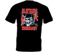 AEZWLTCCD Slaytanic Wermacht v1 T Shirt Black Trash Heavy Metal Black