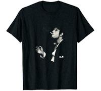 AEZWLTCCD Tom Waits Musician Smoking a Cigarette Portrait Vintage Black T-Shirt S-6XL