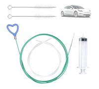 Aezzybe Kit Nettoyage Canalisations Voiture 5PCS (nettoyant vert 3 m, kitpulvérisation + fils nettoyage 2x1 m), Brosse Rotative Améliorée en POM pour toits ouvrants/vitres de voiture, tuyaux d'aquariu