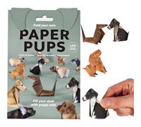 Aezzybe Papier Origami Chien Kit, 50 feuilles bricolages 3D sur thème Chien, niveau difficulté 4 étoiles pour enfants 8+ et adultes, articles bricolage amusants pour amateurs bricolage