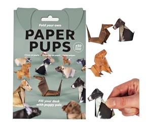 Aezzybe Papier Origami Chien Kit, 50 feuilles bricolages 3D sur thème Chien, niveau difficulté 4 étoiles pour enfants 8+ et adultes, articles bricolage amusants pour amateurs bricolage