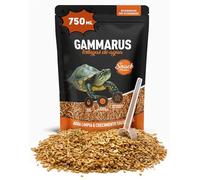 AF® - 750 ML Nourriture Crevette Aquarium, 75 g Crevette Tortue d'eau | Gammarus | Snack protéiné pour Votre Tortues d'eau, Nourriture Tortue terrestre et crevettes séchées, Gammarus