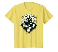 AF hanté : Manoir Effrayant Halloween Horror Night T-Shirt, Enfant, Citron, 3 Ans