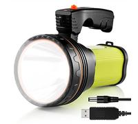 AF-WAN Lampe de Poche Lampe Torche Rechargeable 6000 lumens Puissante Portable Lampe Super lumineuse 9000 mAh Projecteur LED Rechargeable Pour Randonnée Camping