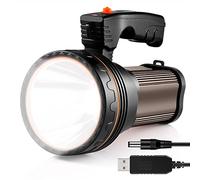 Af-Wan Lampe Torche LED Rechargeable Etanche, Puissante à LED super lumineuse 9000 mAh 7000 lumens Lampe Camping Projecteur Portable, Lanterne Torche pour Randonnée Ustellar