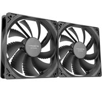 Af12X2,Kit 2X Ventilateurs 120Mm,Fonctionnement Ultra-Silencieux,Paliers Fluxus,Flux D'Air Optimisé,Structure Renforcée Anti-Vibrations,Performance Thermique Efficace,Noir