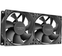 Af8X2,Kit 2X Ventilateurs 80Mm,Fonctionnement Ultra-Silencieux,Paliers Fluxus,Flux D¿Air Optimisé,Structure Renforcée Anti-Vibrations,Performance Thermique Efficace,Noir