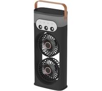 Afabylin Ventilateur de refroidissement à double brume : silencieux 12 h, réservoir de 400 ml et mode rotation/veille complète, utilisation en intérieur/extérieur (noir)