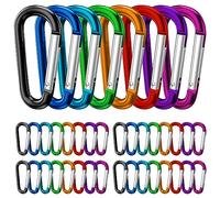 AFAIK 40pcs mousquetons Multicolores Porte-clés 40 x 4 mm