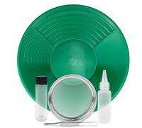 AFAIK Orpaillage Kit D’orpaillage Gold Pan Kit Orpaillage Casserole d'or en Plastique pour l'orpaillage Lavage Tamis Plateau Accessoire pour la Prospection Minière (Vert)
