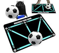 AFAIK Tapis d'entraînement de football, de football, d'entraînement, antidérapant, 60 x 90 cm, absorbant les chocs, contrôle du ballon (C)