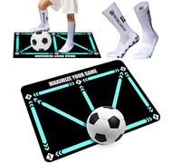 AFAIK Tapis d'entraînement de football, tapis d'entraînement, antidérapant, 60 x 90 cm, absorbant les chocs, contrôle du ballon (B)
