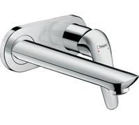 Afaire Hansgrohe-Novus Mitigeur de lavabo encastré mural, bec 195 mm, bonde à écoulement libre