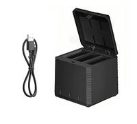 AFAITH Chargeur de Batterie à 3 Canaux pour GoPro Hero 11 10 9 Black, Etui Transport de Stockage de Batterie à Chargement Rapide avec Câble USB Type-C pour GoPro Hero 11 10 9 Black