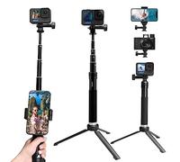 AFAITH Perche à Selfie pour GoPro Hero 11 10 9 8 7 6 5 4 Mini Max Session, Insta360, DJI OSMO Action Camera, Perche à Selfie GoPro en Alliage d'aluminium avec trépied Stable et Monopode étanche
