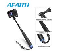AFAITH Rallonge réglable Perche à Selfie Monopode pôles pour GoPro Hero 13/12/10/9/8/7/6 DJI OSMO Action 5 Pro/4/3 Insta360 SJCAM