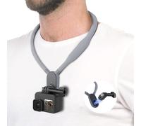 AFAITH Support Tour de Cou pour GoPro, première Personne POV Vlog Flexible magnétique Pliable Support de Cou pour téléphone et GoPro Hero 12/11/10/9/8/7/6/5 Black, Osmo Action et caméras d'action