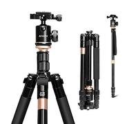 AFAITH Trépied Monopode de Voyage Portable Compact en Alliage d'luminium de Magnésium avec Rotule et Sac de Transport pour Appareil Photo Numérique et Caméscope