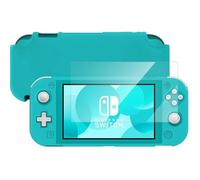 AFAITH Ultra Slim Durable Coque Etui en Silicone + 9HD Film Protecteur d'écran en Verre trempé pour Nintendo Switch Lite (Bleu)