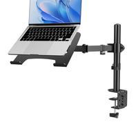 Afaloona Support de moniteur et d'ordinateur portable pour écran de 13 à 32" ou ordinateur portable de 11 à 17", bras de moniteur entièrement réglable avec plateau ventilé amovible, supporte jusqu'à